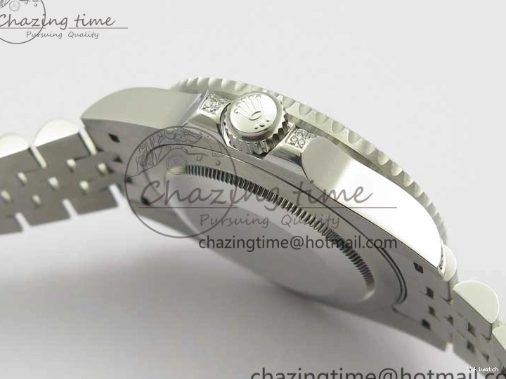 GMT-Master Blue 904L V3 Diamonds Jubilee Dial GMF Bracelet SA3285 II Steel On CHS White Bezel Black Edition Best 0330